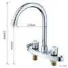 Bathroom Sink Faucets Basin Faucet Kitchen Faucet Double Hole Handle Hot And Cold Basin Sink Mixer Tap Basin Sink Water Taps Bathroom Accessories