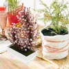 Fleurs décoratives plante artificielle en pot décor de bureau blanc et vert fausses plantes en plastique Theoffice