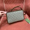 Fashionabla 1955 äkta läderkameraväska för kvinnor stor kapacitet crossbody väska, retro klassisk dragkedja öppning fyrkantig tofu väska