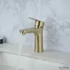 Zlew łazienkowy kran Basen kran złota czarna szczotkowana łazienka umywalka zlewnia kran gorący zimny mikser w wodach pojedynczy otwór toaleta lawotory kranowy