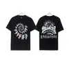 magliette Il marchio di moda americano Hellstar Abstract body adotta divertenti stampe vintage in doppio cotone di alta qualità firmate casual magliette a maniche corte per uomo e donna