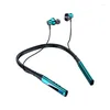 2024913DS4TYU Bluetooth hörlurar Trådlösa headset Eörnänger med mikrofon -TF -kort för telefonmusik hopfällbar