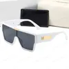 Lunettes de soleil carrées pour hommes et femmes, lunettes de soleil de styliste, lunettes de mode, lunettes de protection solaire, lettre correcte, 5 couleurs avec boîte