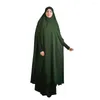 Ethnic Clothing Ramadan Eid Prayer Garment Dress Women Muslim Overhead Abaya Kaftan Islamic Hijab Caftan Khimar Arabic Robe Niqab Djellaba