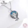 Pendants Eudora Real 925 argent sterling phoenix Neckalce Luxury Personnalité cristalline de cristal phénix Pendant fin bijoux pour les femmes Gift