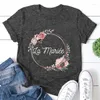 Women's T Shirts Tee Women Casual Top La Mariee Evjf Cloth Lady Short Sleeve T-shirts Bachelorette Party Tshirt Bridesmaid Kvinnlig brud