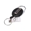 Portachiavi Portachiavi con cordino retrattile nero con clip Anello anti smarrimento Portachiavi vintage in plastica di sicurezza per sport all'aria aperta