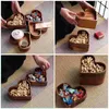 Set di stoviglie Vassoio di utilità Frutta secca a forma di cuore in legno Decorazione di lusso leggera per soggiorno Piatto di gingillo Snack che serve