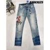 Designer Mens Amirs Jeans High Street Hole Star Patch Men's Womens Amirs Star Brodery Panel Byxor Stretch Slim Fit Byxor Jean Pants New Style 377