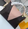 V TOTE BB designer Bag Rose Poudre light Pink Mono gram canvas crossbody Leather nametag Doublezip Flat pocket Shoulder Bags M4396578861