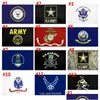 Banner Flags US Army Flag USMC 13 Styles Direct Factory Wholesale 3x5fts 90x150cm Air Force Skl Gadsden Camo Banner Marines Drop Deliv Dhxer