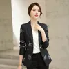 Costumes pour femmes Femmes Blazer Corée Casual Slim Blazers Vestes Manteau de travail Vêtements d'extérieur Mode Printemps Carrière Femme Veste Bureau Dame