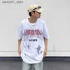 Erkek Tişörtler Amerikan Kişiselleştirilmiş Retro Gotik Baskı Tişört Moda Y2K Street Basit Gevşek Hip Hop Erkekler ve Erkekler Kısa Kollu Üst Q240220