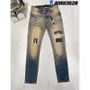 Designer Heren Amirs Jeans High Street Hole Star Patch Heren Dames Amirs Star Borduurpaneel Broek Stretch Slim-Fit Broek Jean Broek Nieuwe Stijl 372