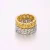 14k Gold Filled Chunky Chain Ring for Women Girls Cuban Curb Link Ring Fashion Bohe Jewelry 2024