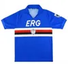 90 91 Sampdorias Mancini Vialli Maillot de football à domicile 1990 1991 Maglie da Calcio Sampdorias Retro Vintage Classic Football Shirt Maillot maillots rétro maillot bleu