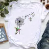 Women's T Shirts Colorful Dandelion Birds Print Shirt Girls Funny Tui Zealand Bird Tshirt Women Summer Fashion Tops Tee Femme