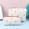 Cosmetic Bags Quilted Cotton Ladies Travel Storage Bag Retro Cherry Womens Cute Design Girls Pencil Case Makeup Handbags