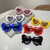 Sunglasses KAMMPT Heart Shape Women Stylish Vintage Inflated Frame Shades Designer Cute Travelling UV400 Eyewear