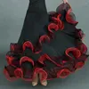 Stage Wear Rotating Edge Ballroom Dance Saias para Mulheres Saia Espanhola Waltz Vestido Dança Roupas Flamenco Party