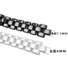 Watch Bands Pearl Ceramic Band 7.5mm 6mm Black White Lovers Bracelet Replacement Strap For J12