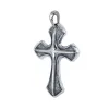 Hängen S925 Sterling Silver Retro snidade 3D Cross Pendant For Man Woman Thai Thai Real Pure Silver Christ Jesus Cross Pendant Jewelry