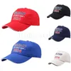 Trump Hat Summer Sun Shading Regulowane czapki baseballowe 2024 Prezydencka kapitał wyborczy Caps DB643