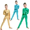 Scena nosza dziewczyny błyszczące metalowe jednostki strzelania taniec gimnastyka liczące chłopcy z długim rękawem kostiumy 2024