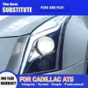 Car Styling Lampada Frontale Per Cadillac ATS ATS-L Gruppo faro A LED 14-18 DRL Daytime Running Light Streamer Indicatore di direzione