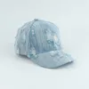 Casquettes de balle 2024 Mode Denim lavé Casquette de baseball Enfants Protection solaire d'été Chapeau bébé Garçons Filles Snapback Hip Hop avec trous