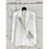 Kvinnors kostymer Superaen Heavy Industry Diamond Set Blazer Coat for Women 2024 Autumn Loose Casual Top