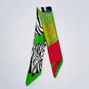 Lenços 53cm sarja lenço de seda mulheres xales quadrados zebra asas design hijab moda bandana para senhoras