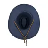Bérets Automne Unisexe Daim Western Denim Chapeau Vintage Chevalier Top Corde Décoration Homme Femmes Style Britannique Hatband Fedoras
