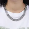 Kubanische Kette Schmuck Hip Hop europäischen amerikanischen Legierung Männer und Frauen voller Diamant Persönlichkeit Welle Halskette Halskette Herrenmode