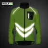 Cykeljackor Wosawe reflekterande vindtät mäns jacka andningsbar MTB Road Mountain Bike Vest ärmlös säkerhet Sport Wind268o