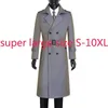 وصول الأزياء عالية الجودة X-LONG طوق الدوران غير الرسمي مزدوج الصدر معطف Chameleon Coat Coat Plus Size S-8XL9XL10XL 240122