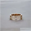 Bagues de bande Vis Amour Pour Femmes Bague De Fiançailles De Mariage De Mode Plaqué Sier Or Anelli Promise Bague Personnalité Couple Style Luxu Dhyea