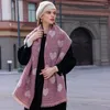 Szaliki Plaid Print Szalik Drukowane przytulne stylowe kobiety ciepłe wiatroodporne modne dzianinowe akcesorium z sercem