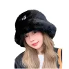 Cloches Fuzzy Bucket Hat for Women Winter Fluffy Furry Plush Faux Fur Caps Cute Girl's Hat Free Shipping