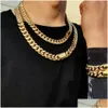 Цепочки и ожерелья, кубинская цепочка, 10-каратное золото, 8 мм, мужские звенья, Прямая доставка, ювелирные изделия, ожерелья, подвески Otkdy