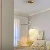 Lampes suspendues Creative Garçons Chevet Dessin Animé Lumières Astronaute Atterrissage Salle D'activités Pour Enfants Chambre LED Décoratif Petit Lustre