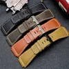 34 24mm konvex ände italiensk kalvskinn läderklocka för klockserie BR01 BR03 Rem Watchband Armband Ross Rubber Man T2020y