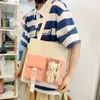 Schultaschen 5 teile/satz Kawaii Frauen Rucksack Koreanische Nette Studentin Mädchen Große Kapazität Schultasche