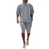 Mens Tracksuits Men outfit Set 2024 Sports Suit Casual Loose Short Sleeve T-shirt Summer Shorts European American Clothing