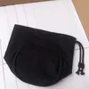 Boîtes de rangement de créateurs noires avec lettres blanches, sac de maquillage en toile de coton pour femmes, sac de lavage de haute qualité