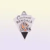 Futebol Dangle Charms Cincinnati Mix Style Diy Pingente Breathings Brincos Snap Button Steeler Bengal Tiger Jewelry Access9707278