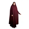 Ethnic Clothing Ramadan Eid Prayer Garment Dress Women Muslim Overhead Abaya Kaftan Islamic Hijab Caftan Khimar Arabic Robe Niqab Djellaba