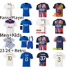 2023 2024 Lyon 3º Futebol Jerseys OlyMPiQUE LYONNAIS Homens Crianças Camisa de Futebol Home Away 3º Fãs Jogador AOUAR CHERKI TOLISSO M.BALDE JEFFINHO ALVERO Maillot de Foot 4XL