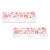 Flaskor 67JE Multi Purpose Flower Holder Display Platform 16 Hål Rektangulär vas Clear Acrylic Rack för inomhusväxtheminredning