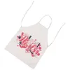 Aprons Pink Nail Art Printing Apron Restaurant Cooking Baking Dress Cotton and Linen Painting Working Apron for Home Kitchen